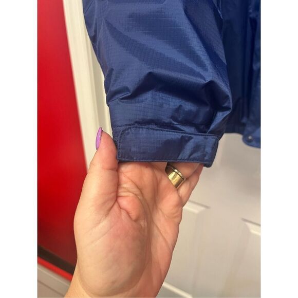 L.L. Bean Mens Blue Trail Model Hooded Fleece Lined Rain Jacket sz XL EUC - Picture 6 of 11